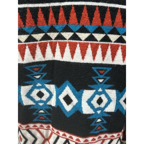 Southwest Cowgirl Justice Open Front Cardigan Sweater Small Aztec Print Western - Picture 5 of 12
